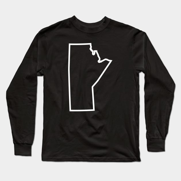 Canada Manitoba Outline Long Sleeve T-Shirt by loudestkitten